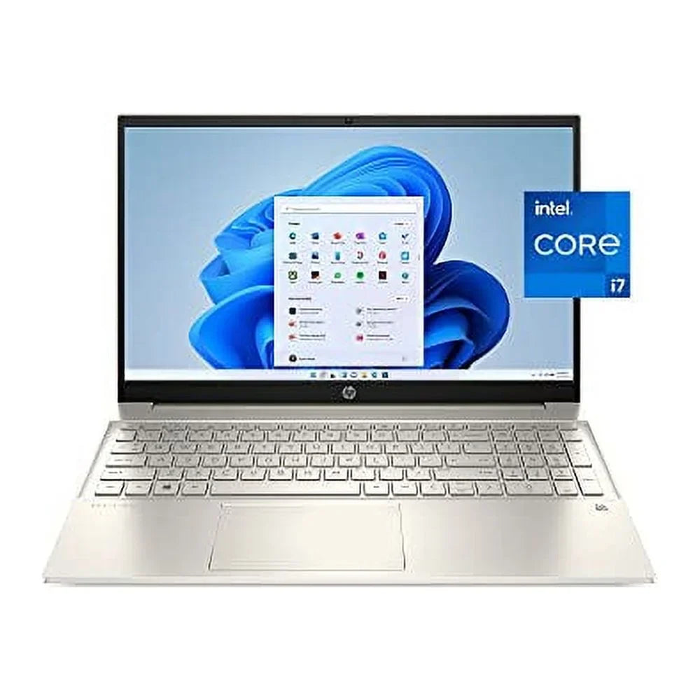 HP 2022 Pavilion 15.6" IPS FHD Touchscreen Laptop 4- i7-1165G7 Iris Xe Graphics 32GB RAM DDR4 1TB NVMe SSD USB-C WiFi AX Bluetooth HDMI Webcam Backlit Keyboard Windows 11 Pro w/RE USB