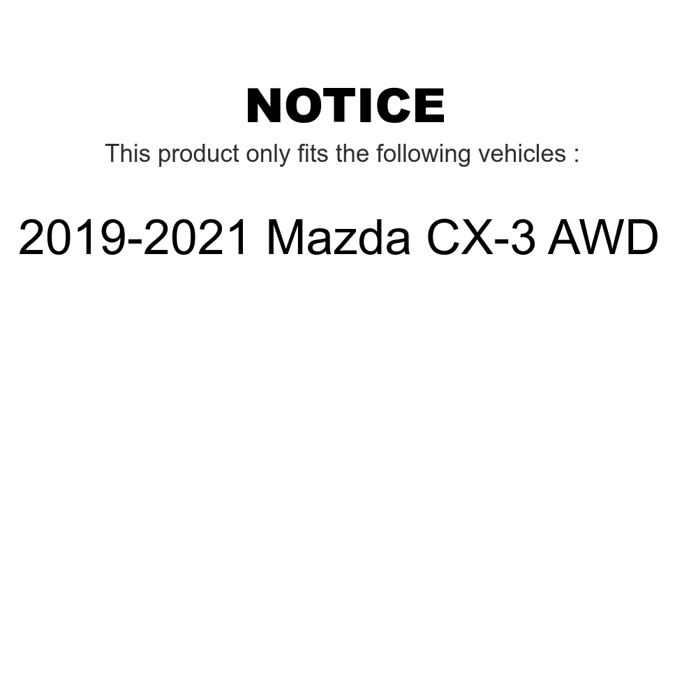 Transit Auto - Front Rear Disc Brake Rotors And Semi-Metallic Pads Kit For 2019-2021 Mazda CX-3 AWD K8F-102584