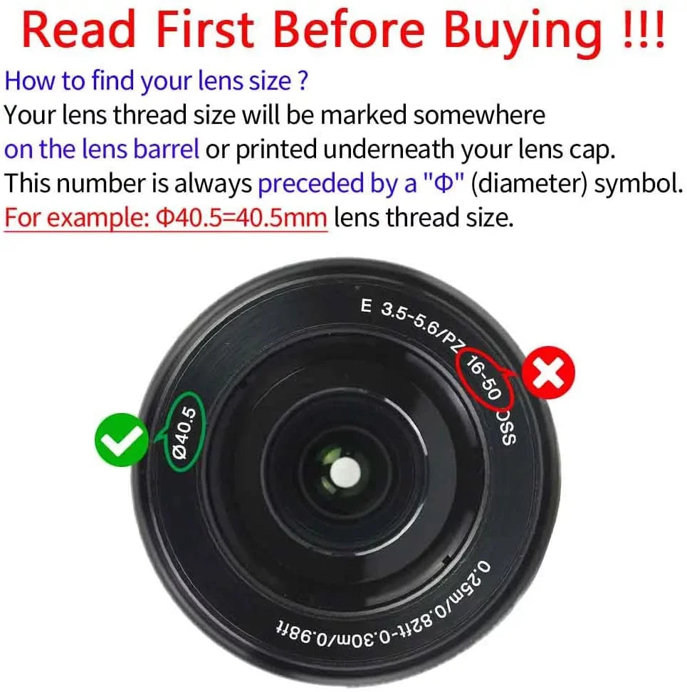 40.5mm Snap-on Lens Cap Coating with Keeper for Sony E-Mount 16-50mm F3.5-5.6 Lens for Sony Alpha a6600 a6500 a6400 a6300