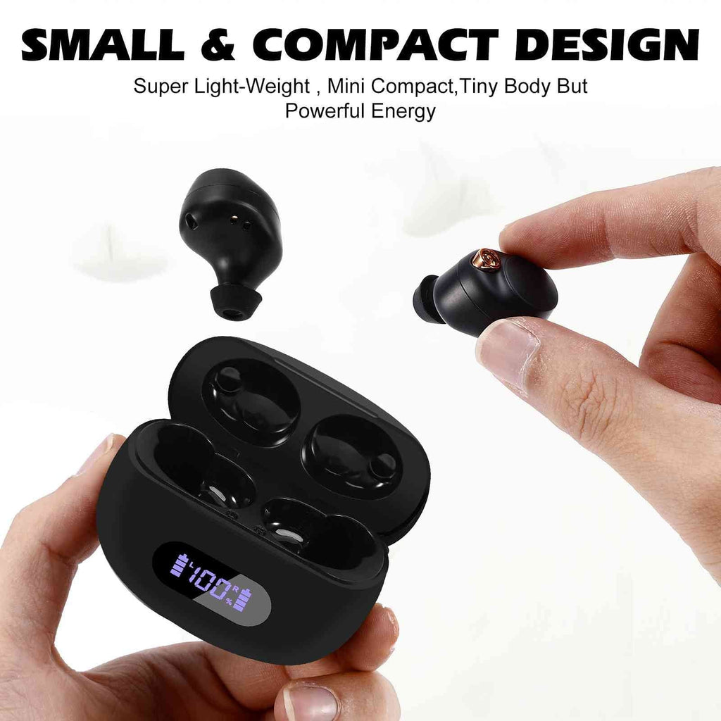 UrbanX True Wireless Bluetooth Earbuds + Charging Case, Black, Dual Connect, IPX5 Water Resistance, Bluetooth 5.2 Connection, Balanced, Bass Boost Matching with Lenovo Tab M10