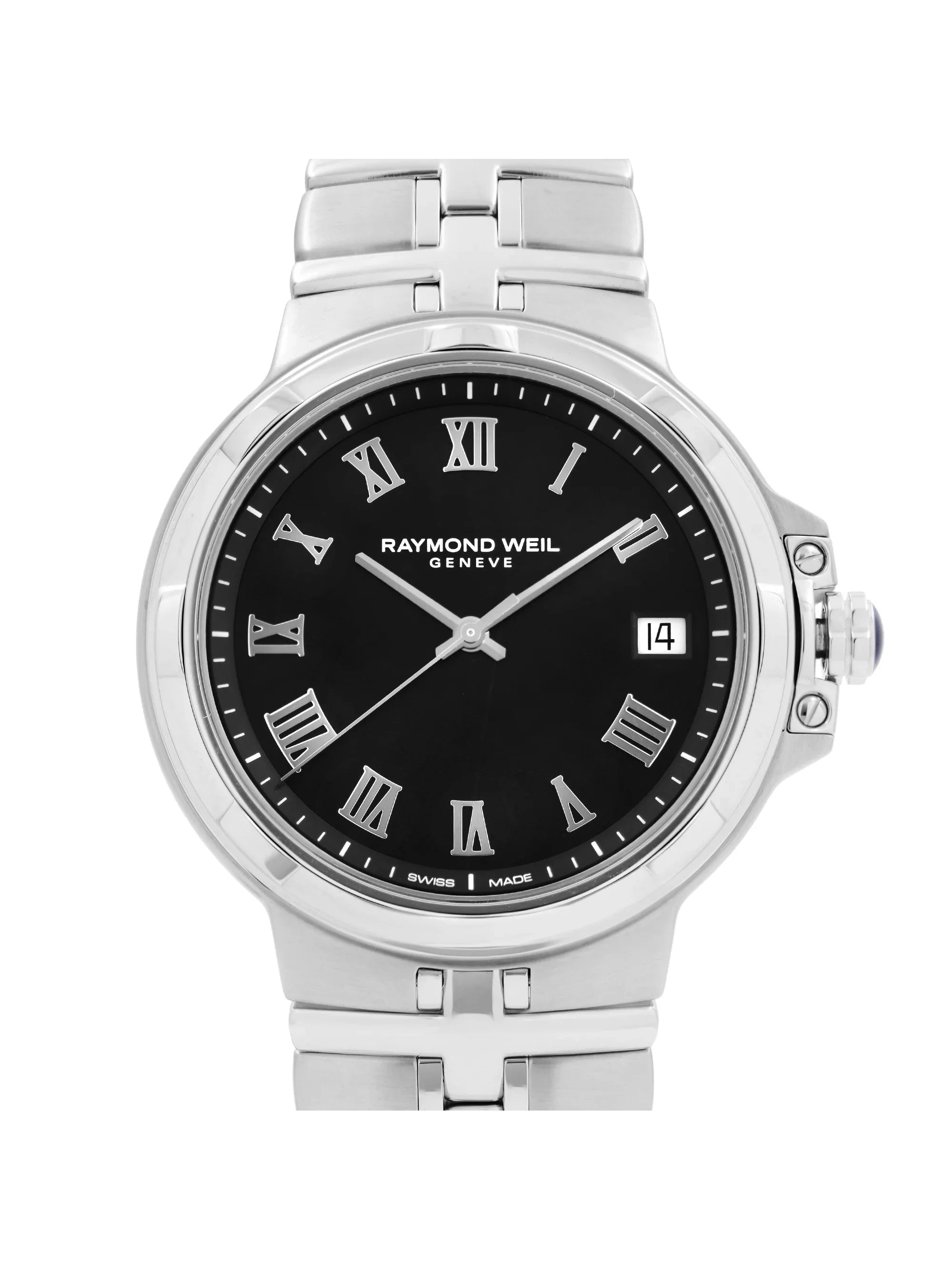 Raymond Weil Parsifal Stainless Steel Black Dial Quartz Mens Watch 5580-ST-00208