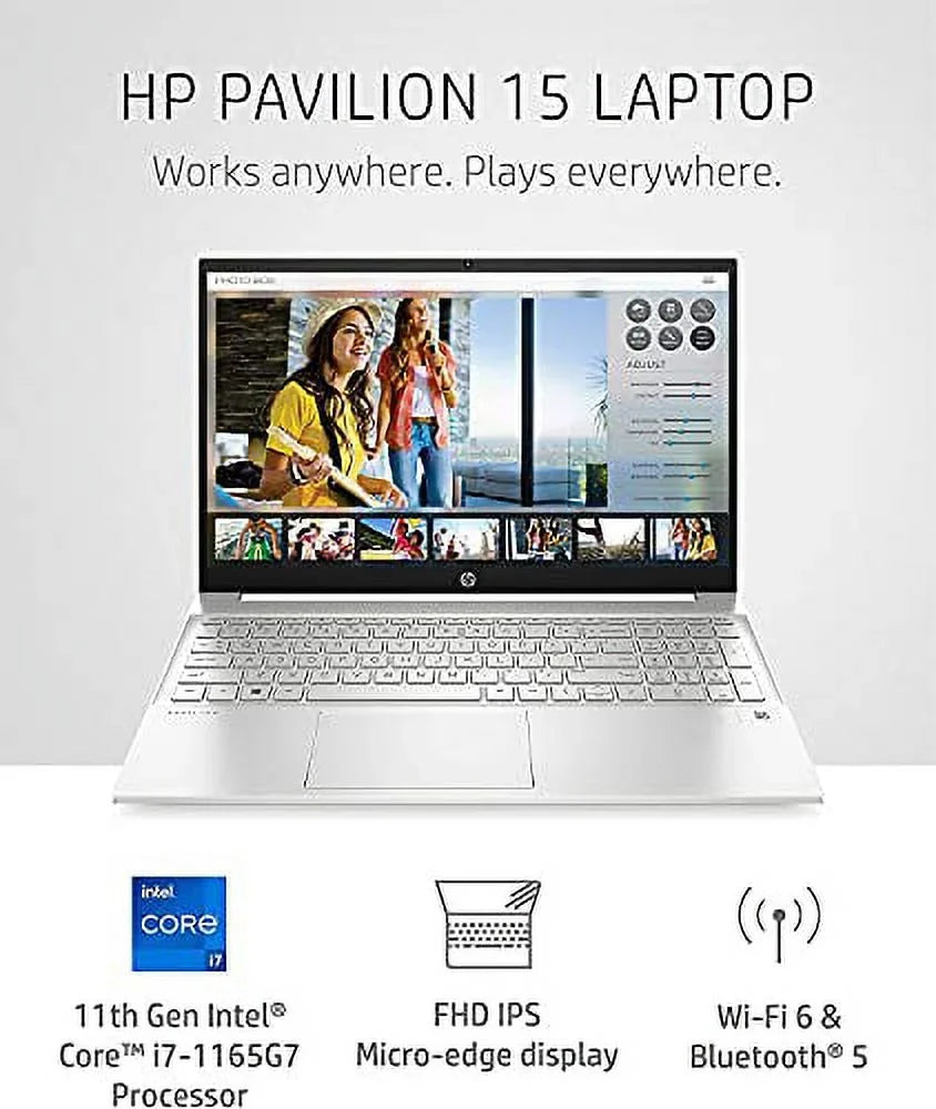 2022 HP Pavilion Laptop - 15.6" FHD (1920 x 1080) IPS - 11th i7-1165G7 - Iris Xe Graphics - 32GB DDR4 - 1TB NVMe SSD - HDMI - USB-C - WiFi 6 - Bluetooth 5 - Windows 11 Pro w/ 32GB USB