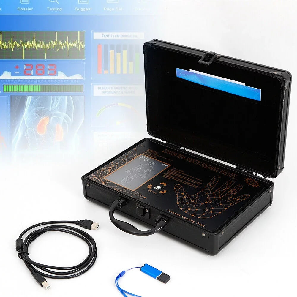 TOOL1SHOoo 6TH 4.7.0 Hand Touch Quantum Magnetic Resonance Body Analyzer Body Health Analyzer Black