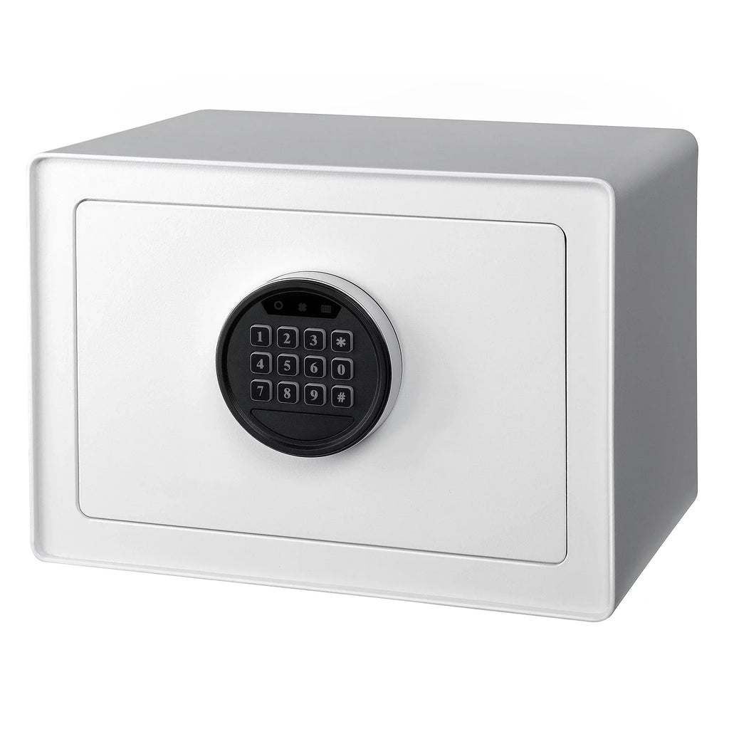 Pen + Gear Safes 0.57 CF with Electronic Lock, Backup Key, 1 Shelf, Carpeted Interior, White