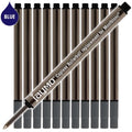 Jaymo Replacement for Montblanc 113778 - Measures 3.84 in / 97 mm Long - Capless Rollerball Pen Refill - 12 Blue