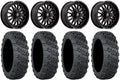 Fuel ARC 18" Wheels Black 28" Versa Cross V3 Tires Kawasaki Teryx Mule
