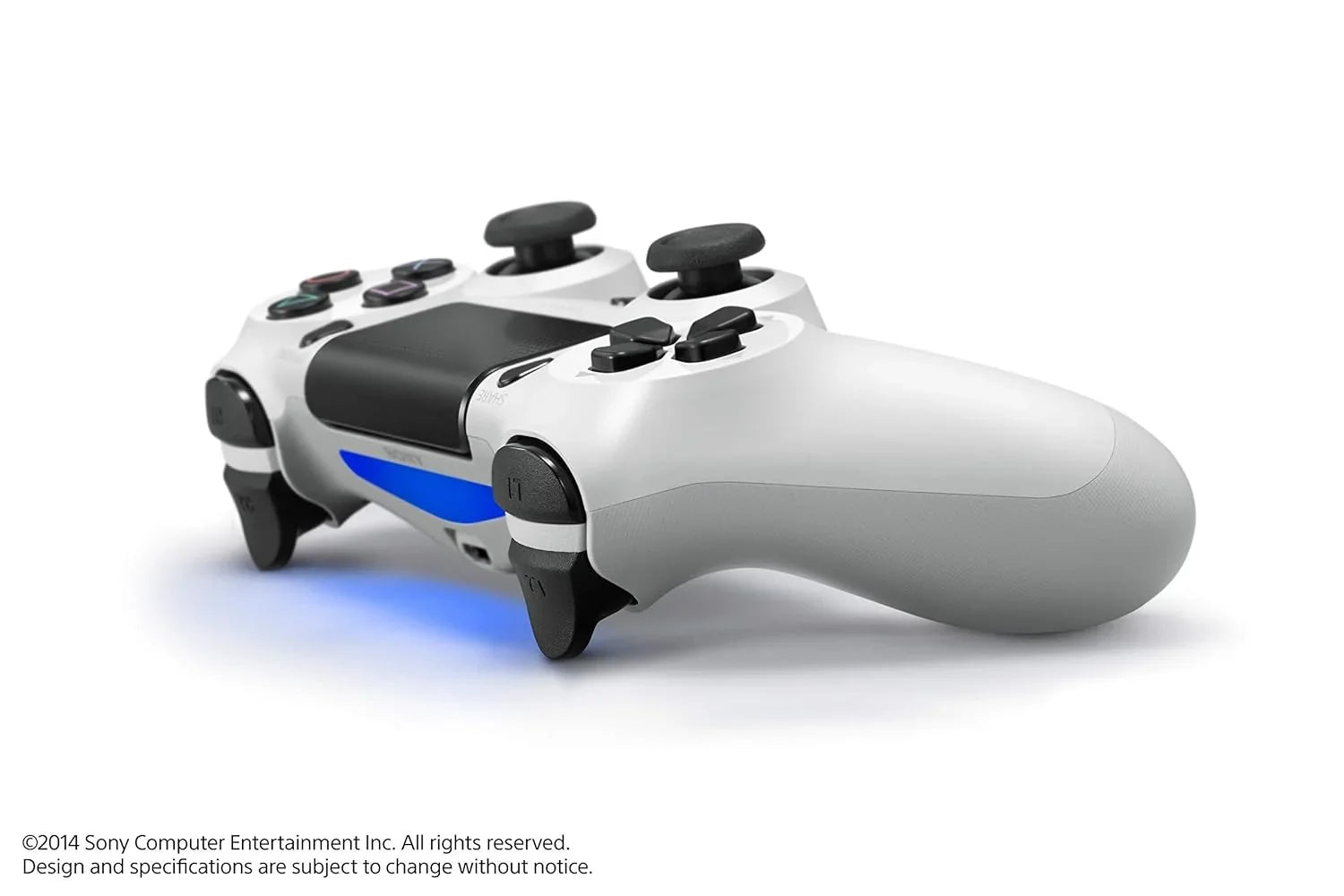 White DualShock PS4 Wireless Controller Bundle - Like New - With Earbuds BOLT AXTION Included