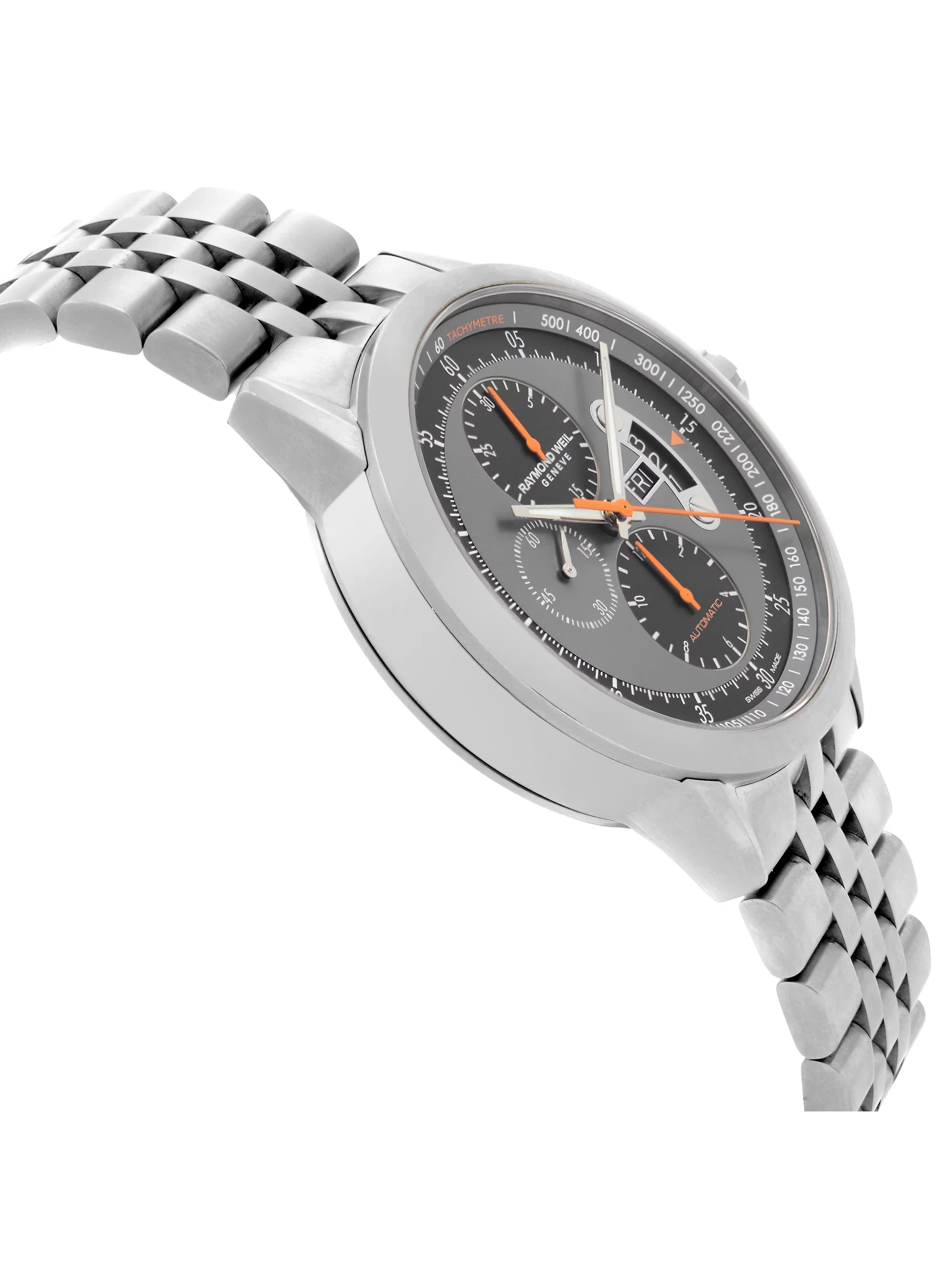 Pre-Owned Raymond Weil Freelancer Titanium Gray Dial Automatic Mens Watch 7745-TI-05609 (Good)