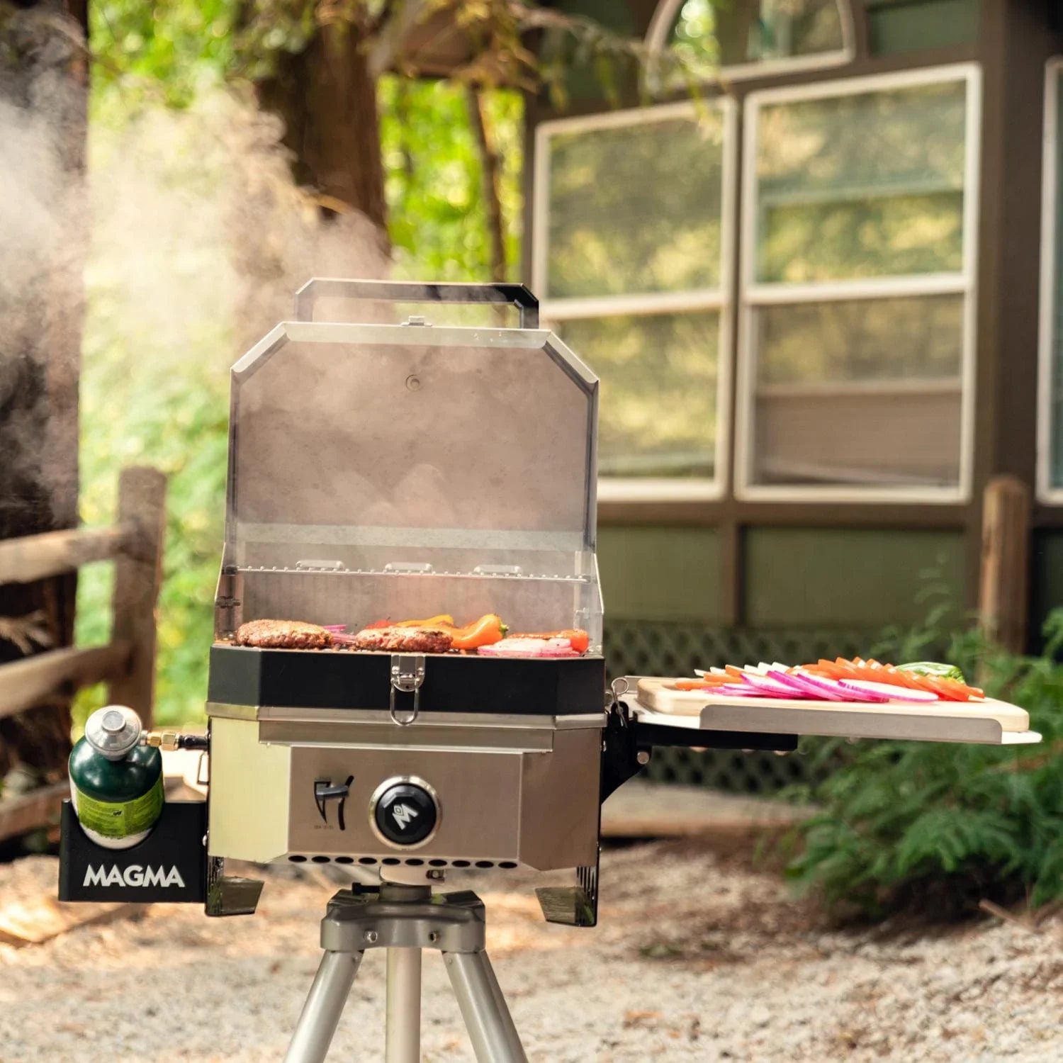 Magma Crossover Single Burner Camping Stove With Grill Top