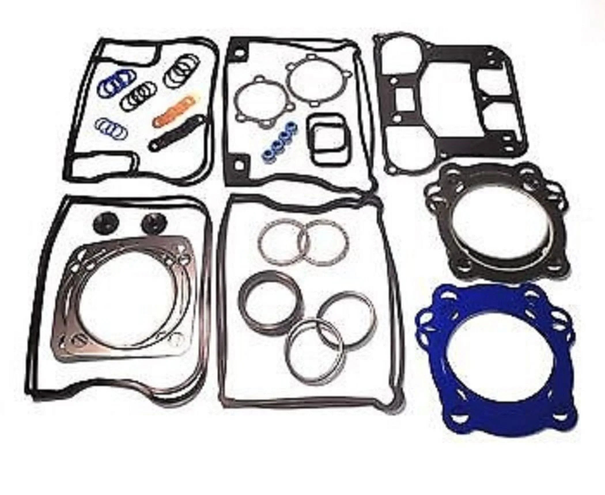 Upper or Top End Gasket Set Matching with 1984-91 Harley Evo 1340 Big bore w/Teflon & Carbon Head Gaskets