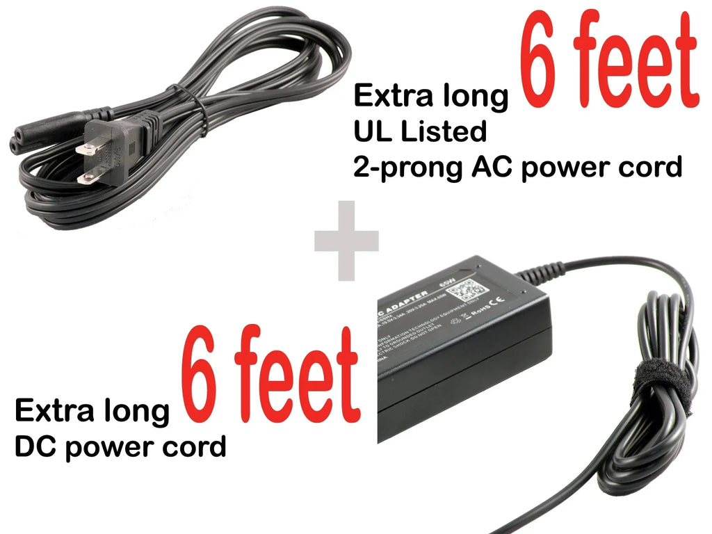 iTEKIRO 65W AC Adapter for Inspiron 15 3555, i3555, 15 3558, i3558, 15 3565, i3565, 15 3573, i3573, 15 3593, i3593, 15 5551, i5551, 15 3580