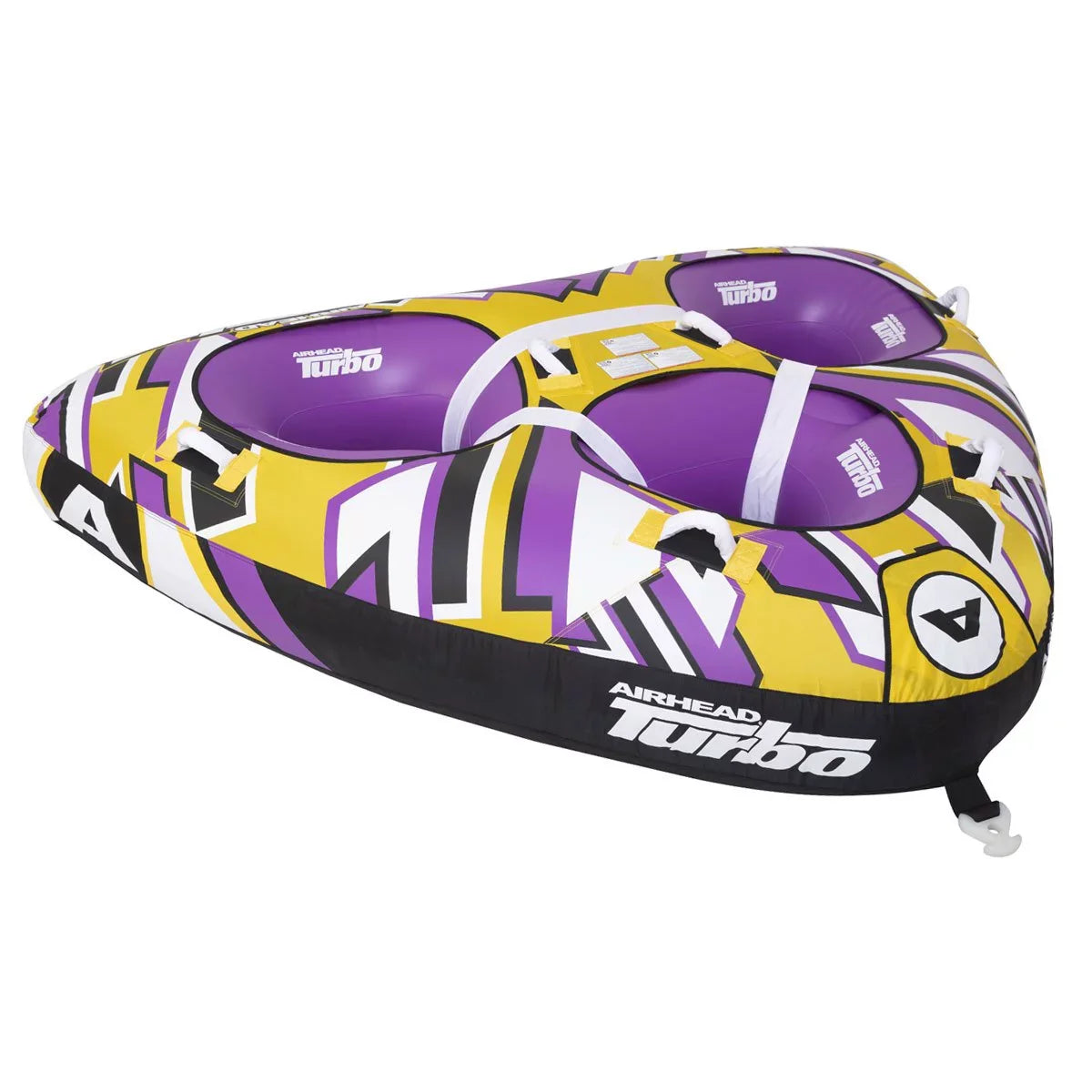 Airhead Turbo Blast 3 Person 81" x 107" Inflatable Watercraft Towable Water Inner Tube
