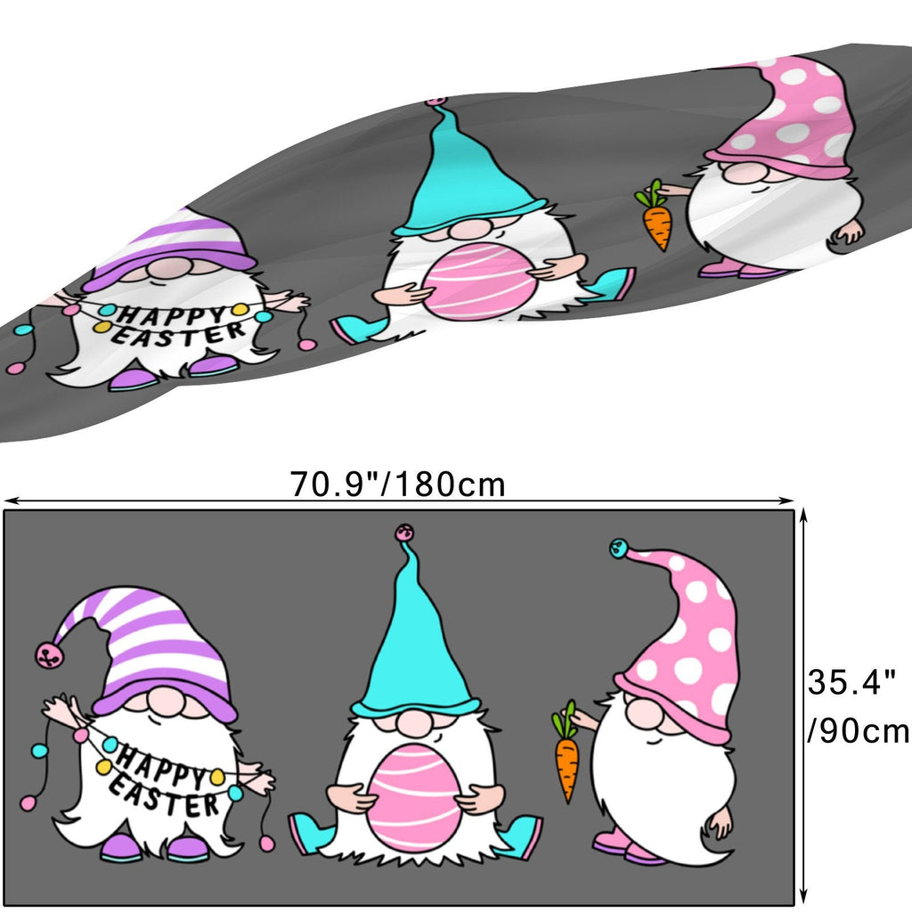 FREEAMG Easter Gnomes Silk Long Scarf for Women Large Oblong Sunscreen Shawls Wraps Neck Headscarf Hair Wraps Gift Packed