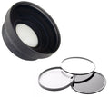 Canon VIXIA HF R800 0.44X High Definition Super Wide Angle Lens w/ Macro + 3 Piece Lens Filter Set