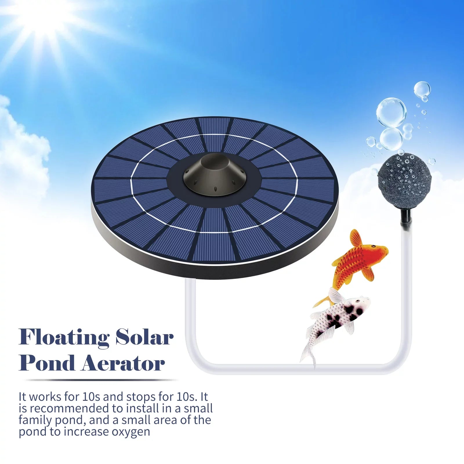 Instrument,Stone Water Pond Pond Water Air And Bubble Fish Pond Solar Pond Aerator Bubble Stone Water And Bubble Stone Aerator Fish Aerator Pump With Pump With Air Dsfen