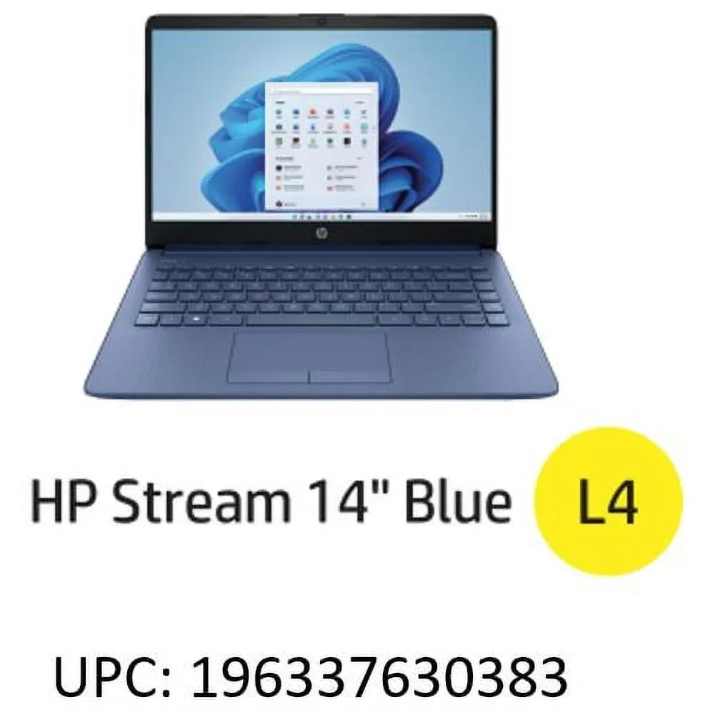 Restored HP 14-cf2111wm Stream 14" HD Celeron N4120 1.1GHz UHD Graphics 600 4GB RAM 64GB SSD Win 11 Home Blue (Refurbished)