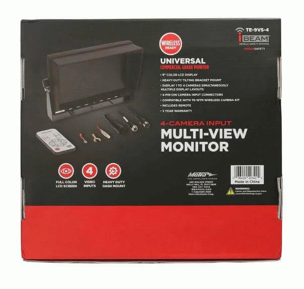 iBeam TE-9VS-4 Commercial Quad-View Monitor - 9 Inch