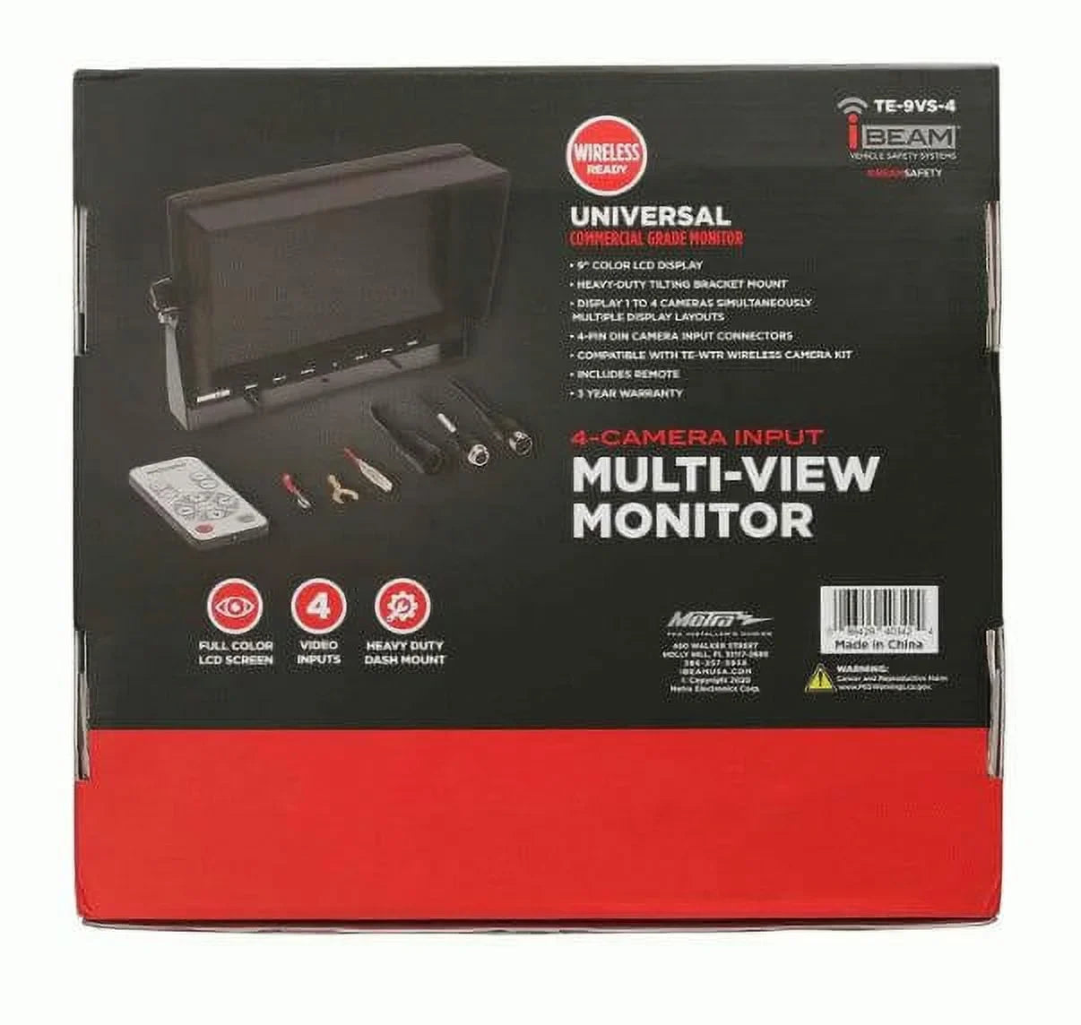 iBeam TE-9VS-4 Commercial Quad-View Monitor - 9 Inch