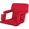 ZENSTYLE Strong Stadium Seat with Cup Holder 7 Tiltable Positions - Red