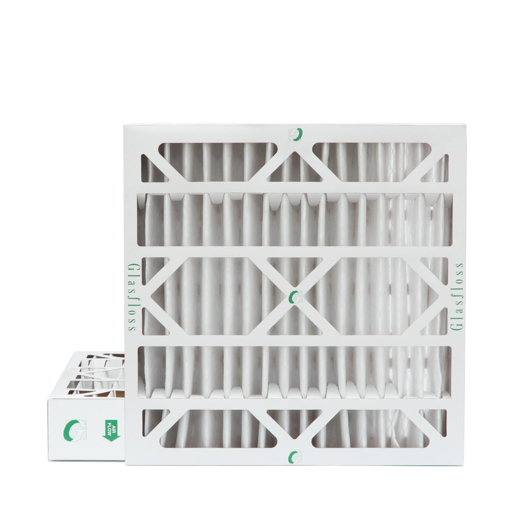 2 Pack of 20x20x4 MERV 10 Pleated 4" Inch Air Filters by Glasfloss. Actual Size: 19-1/2 x 19-1/2 x 3-3/4