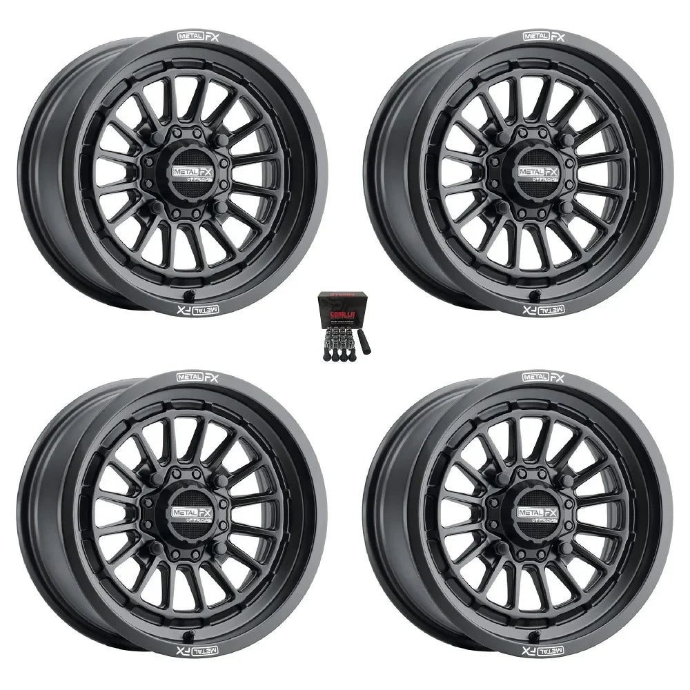 MetalFX Delta 15" Wheels Black Sportsman 550 850 1000