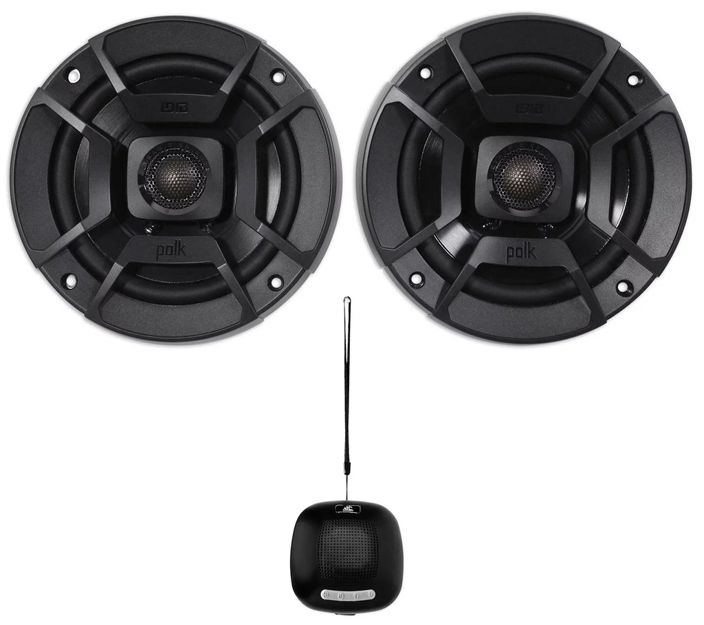 (2) Polk Audio DB522 5.25" 600w Car/Marine/Motorcycle Speakers+Speaker