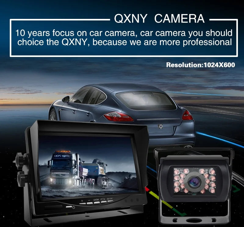 Backup Camera Wireless Car Rear View HD Parking System Night Vision + 7inch Monitor