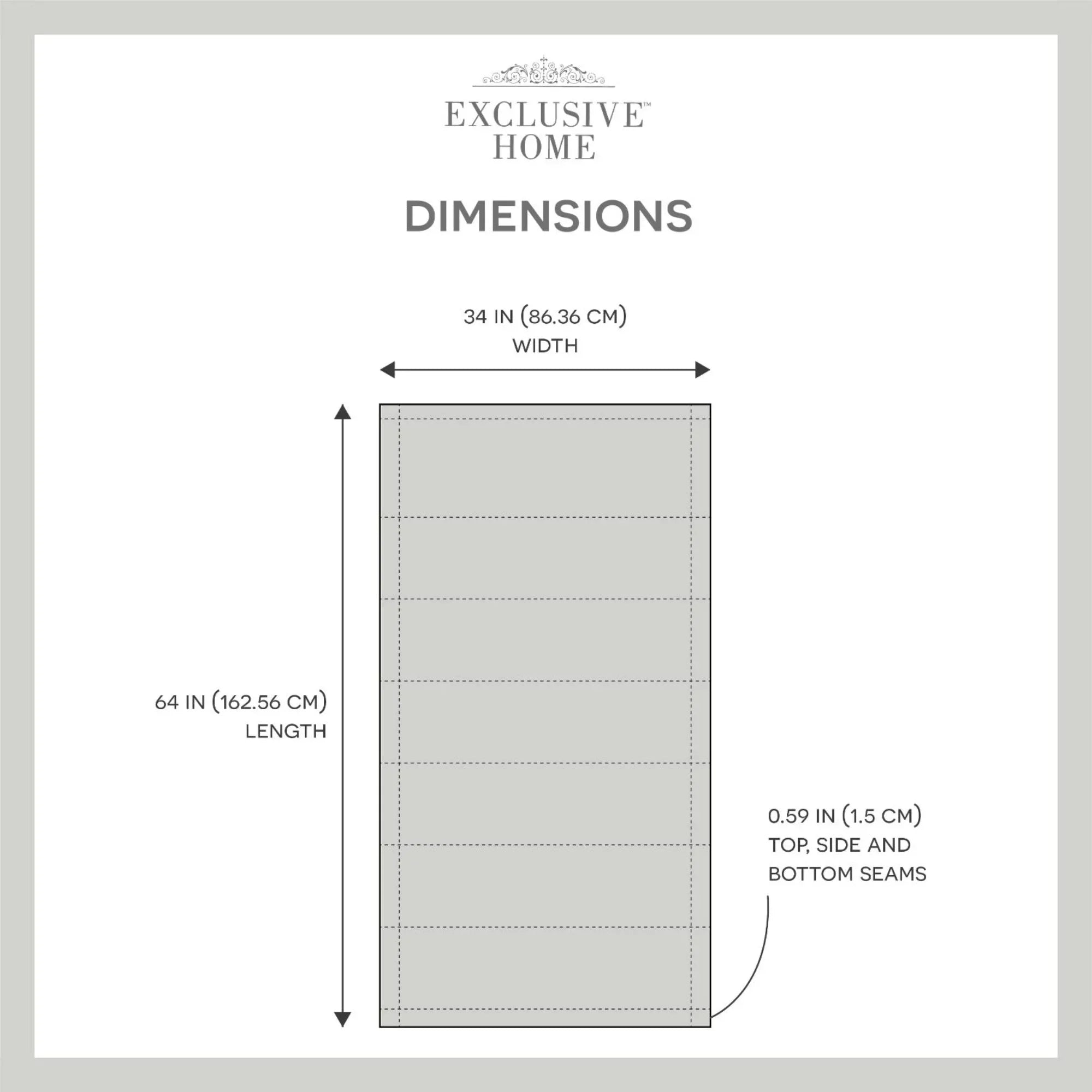 Exclusive Home Esme Total Blackout Roman Shade, 34"x64", Dark Grey