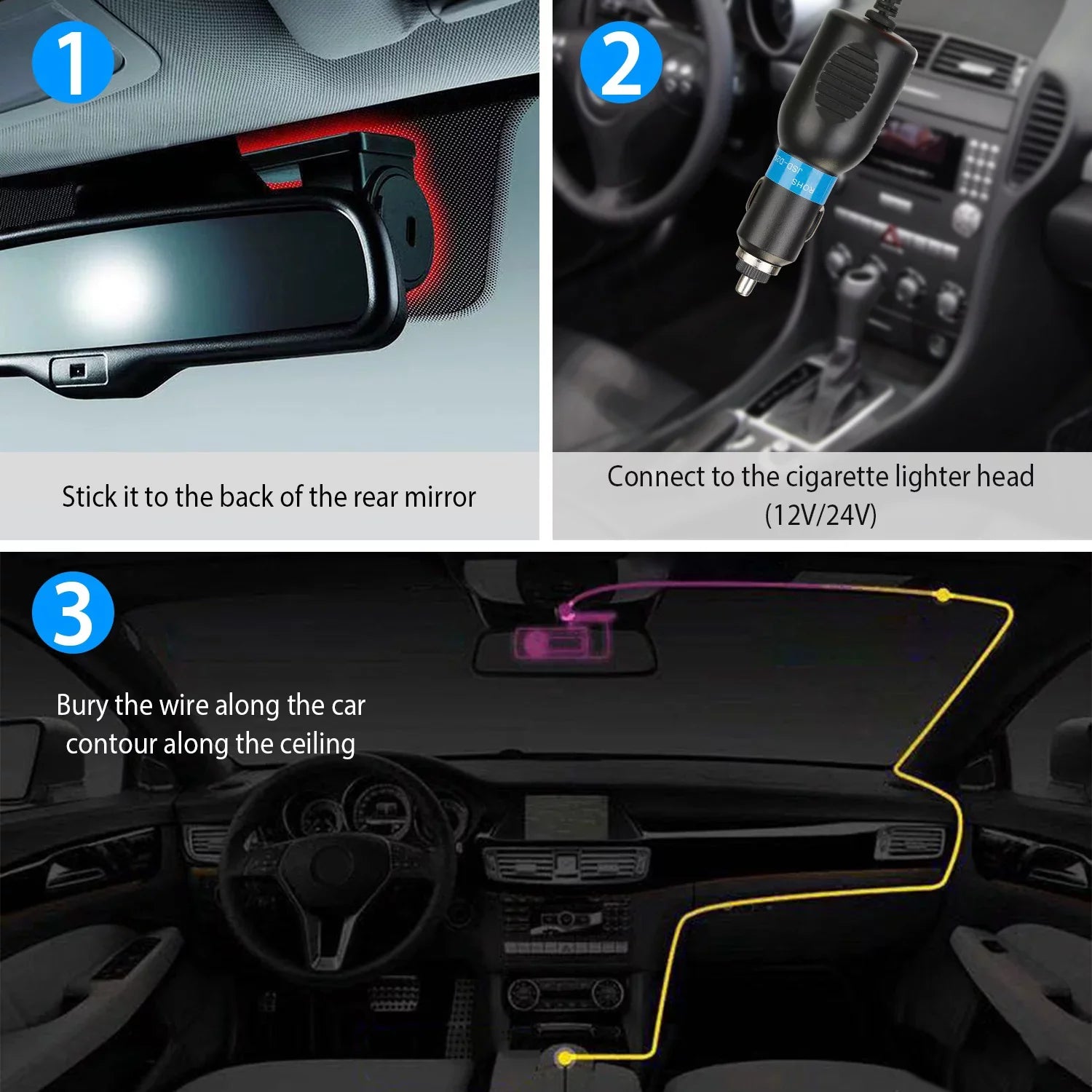 iNova 1080P Dash Cam Car Camera Recorder 170°HD Looping Recording G-sensor App Wifi Car DVR