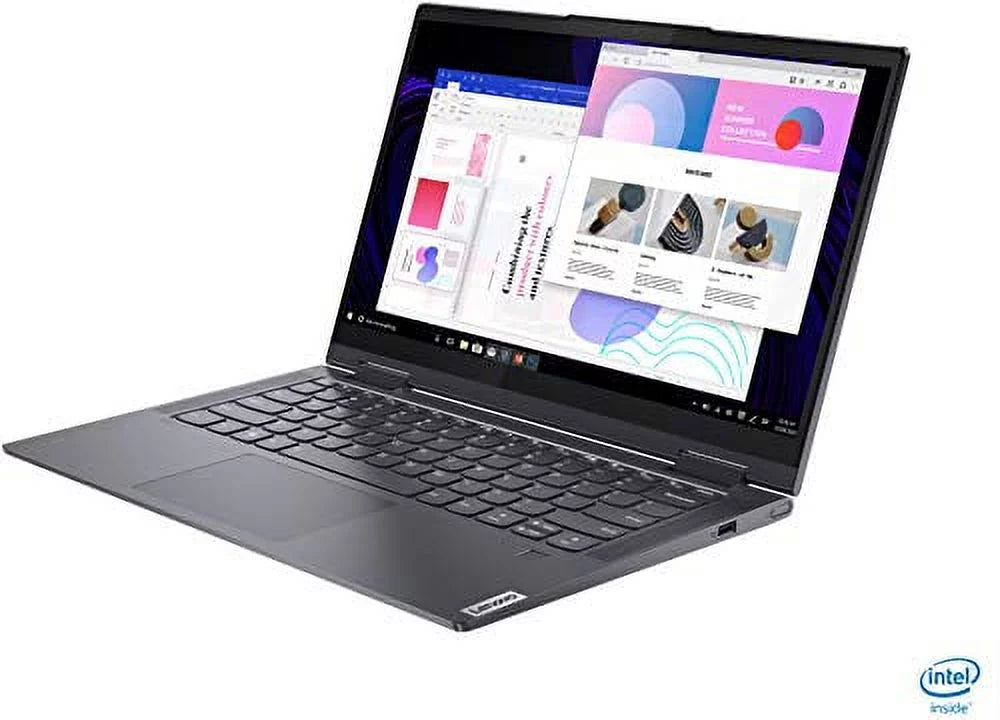 2022 LENOVO Yoga 7i 2-in-1 Laptop 14 inch FHD Touchscreen EVO Platform 11th i7-1165G7 Iris Xe Graphics 12GB DDR4 512GB SSD WI-FI 6 Thunderbolt 4.0 Backlit KB with Fingerprint Windows 10