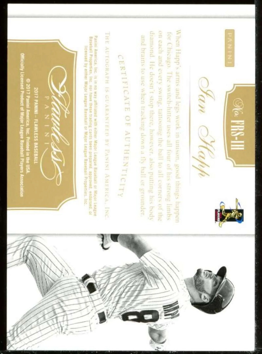 Ian Happ Card 2017 Panini Flawless Rookie Signatures Sapphire #22 /15