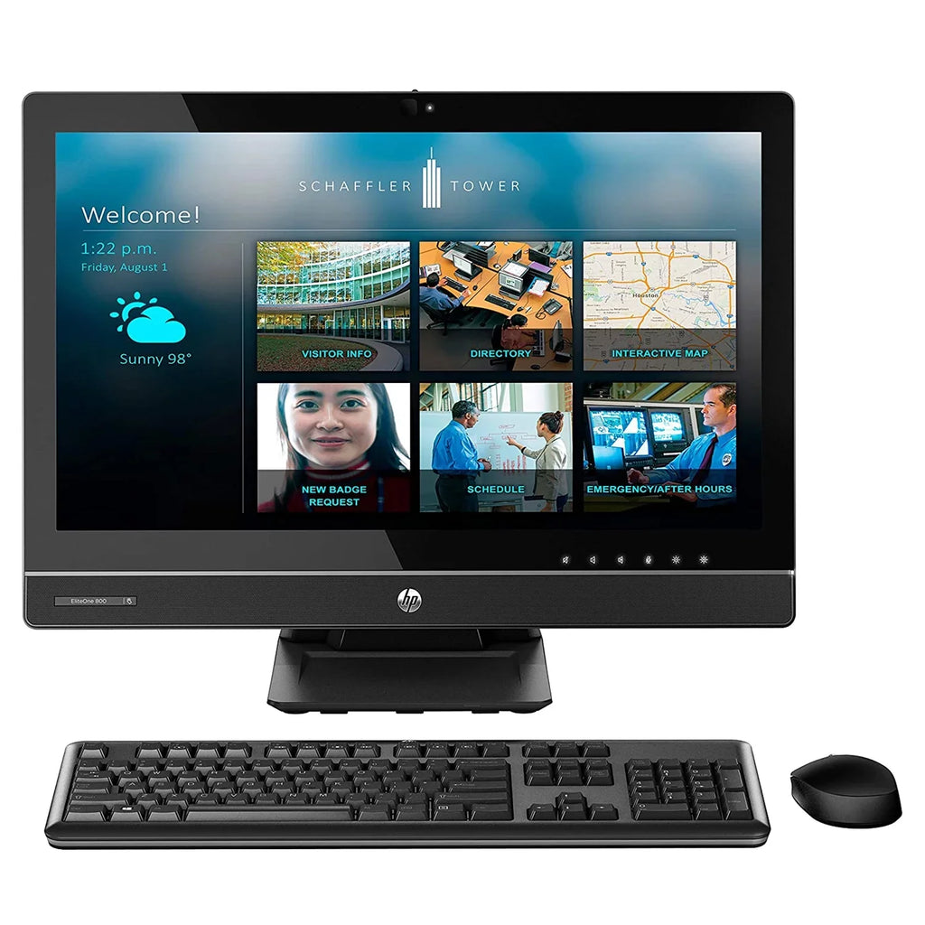 HP EliteOne 800 G1 All In One Computer, 23" HD Display, I5-4590s 3.7 GHz max CPU, 16GB DDR3 RAM, 512GB SSD, DVD, USB 3.0, WiFi, Displayport, Windows 10 Home