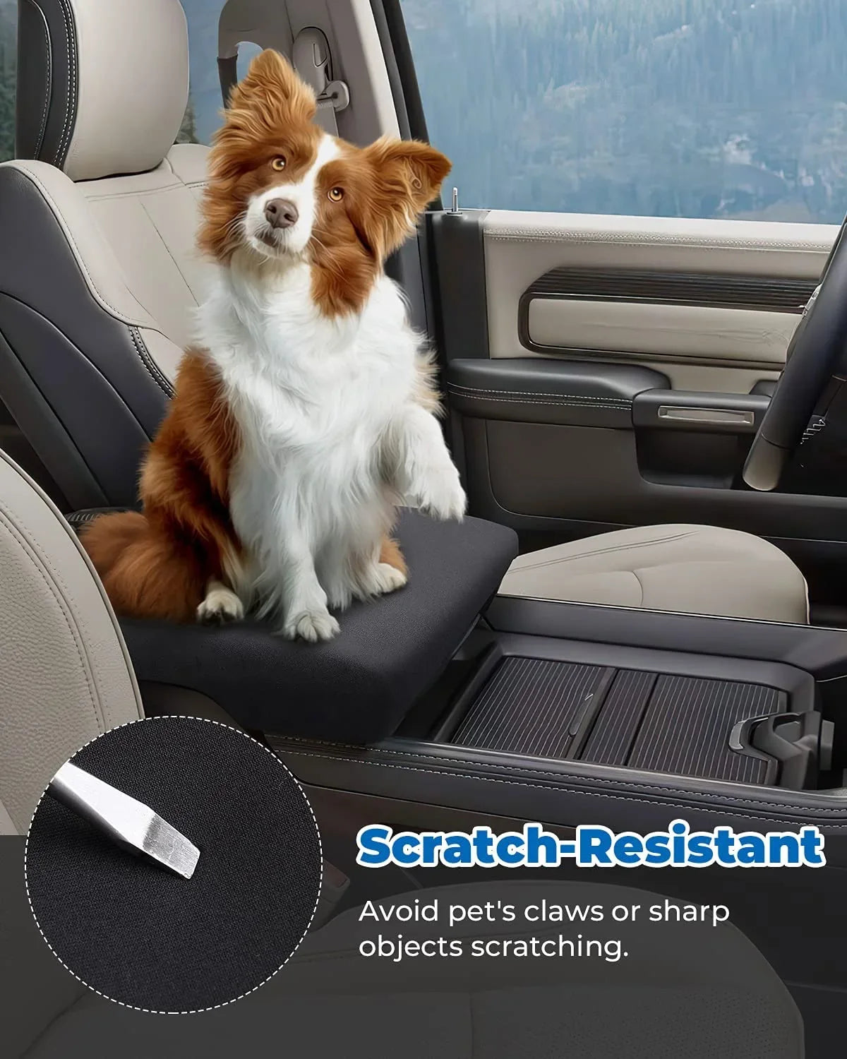 ISSYAUTO Center Console Protection Fitting with 2013-2022 2023 Ram 1500 2500 3500 Console Armrest Coating Protector