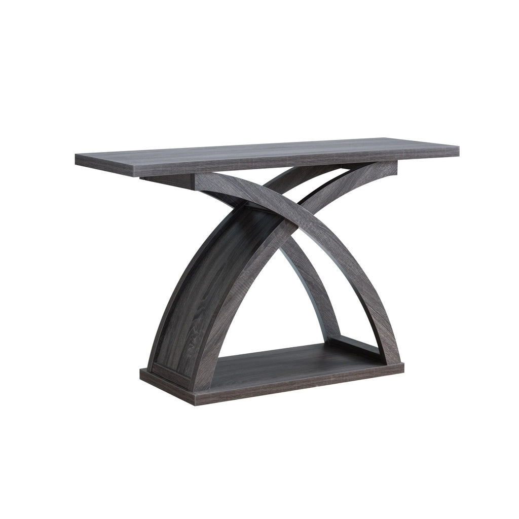 Denhour DH BASIC Transitional Distressed Grey 47-inch 1-Shelf Sofa Table by