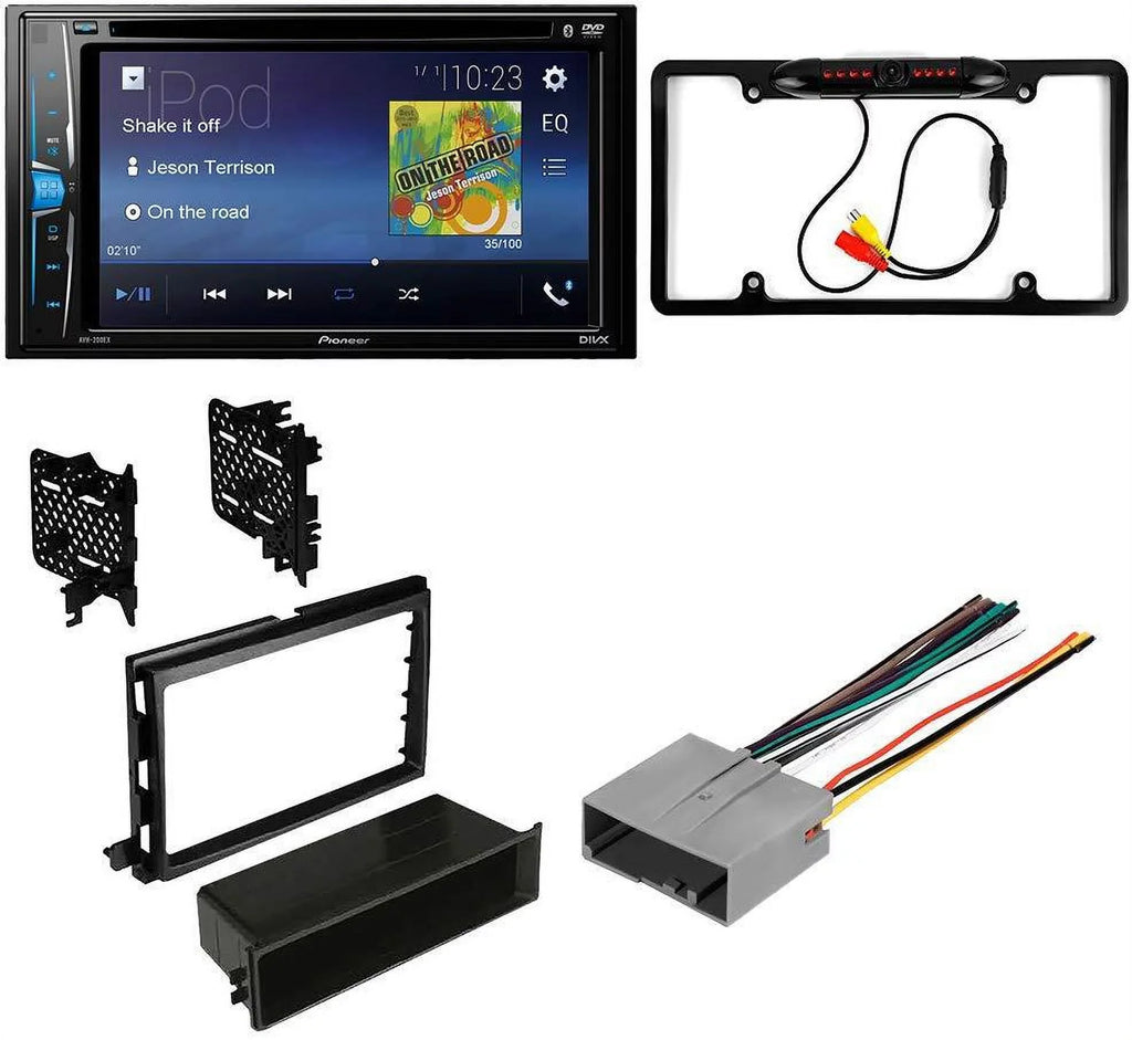 KIT395 Bundle with Pioneer Multimedia DVD Car Stereo and Installation Kit - for 2004-2008 Ford F-150 /Bluetooth Touchscreen Radio - Backup Camera, Double Din Mounting Kit