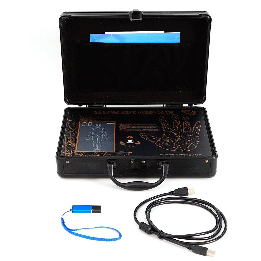 TOOL1SHOoo 6TH 4.7.0 Hand Touch Quantum Magnetic Resonance Body Analyzer Body Health Analyzer Black