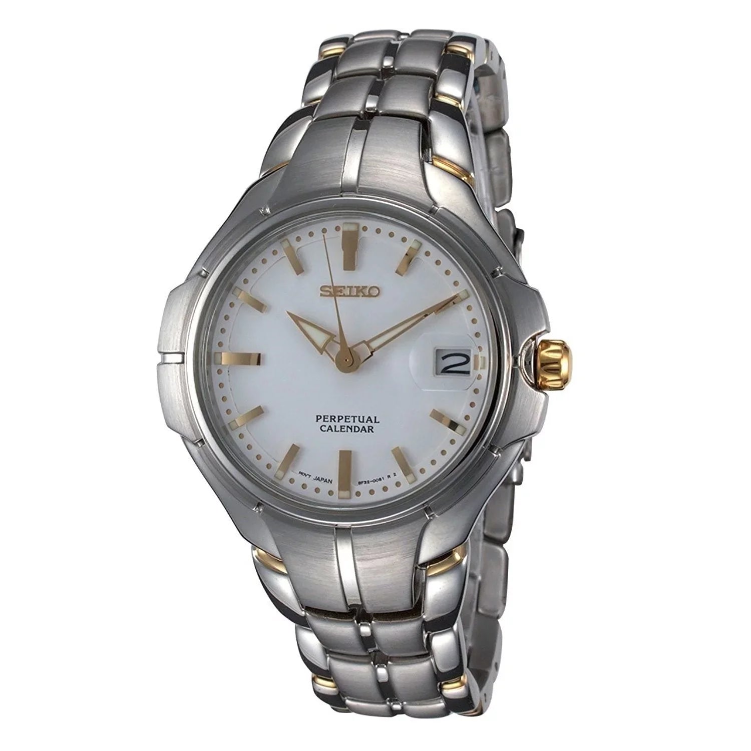 Seiko Two-Tone Perpetual Mens Watch SLL055