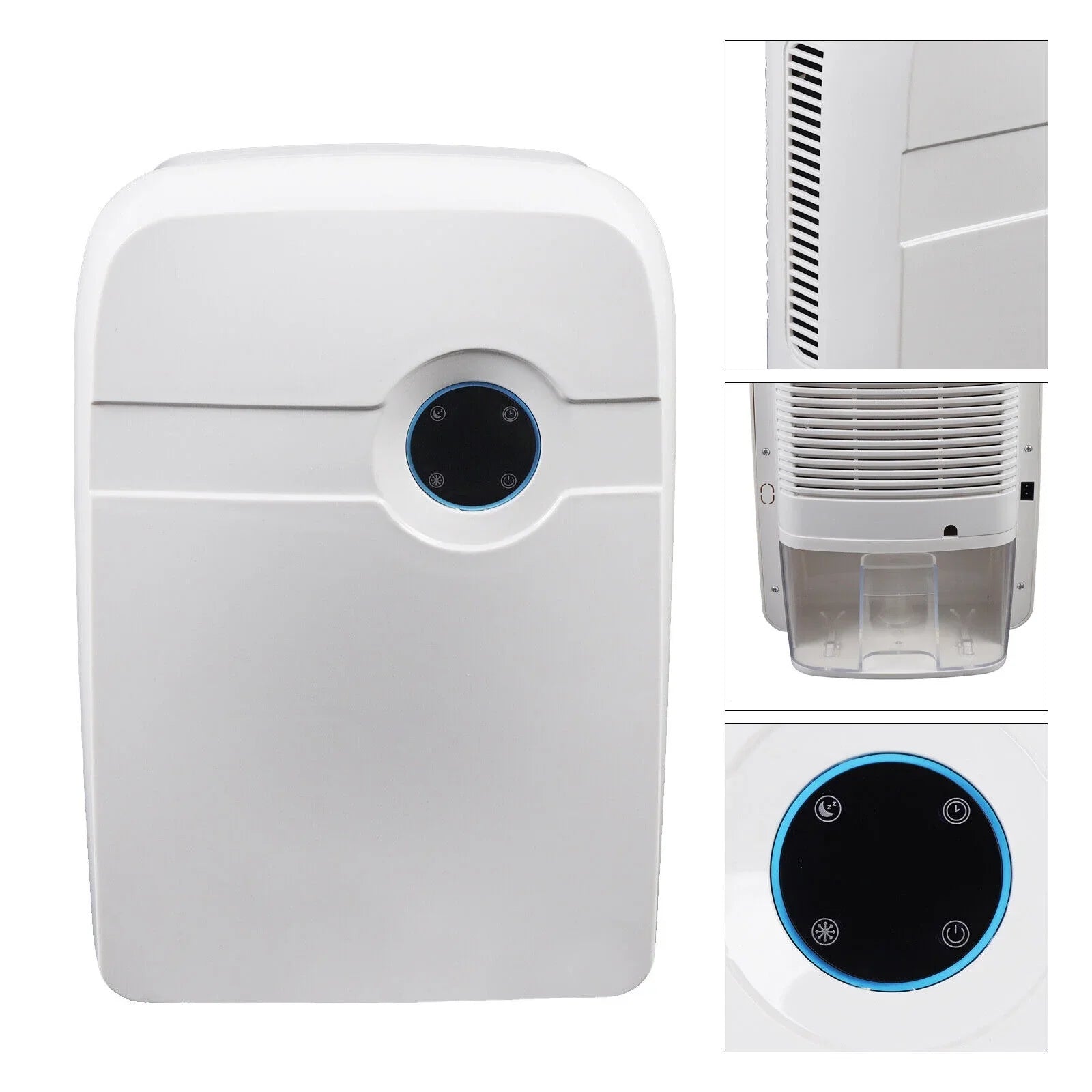 ZhdnBhnos Portable MIni Compact Dehumidifier Moisture Dryer w/ Drain Hose 2.5L Water Tank for Bedroom Caravan RV Garage