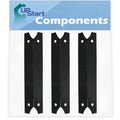 3-Pack BBQ Grill Heat Shield Plate Tent Replacement Parts for Charmglow 8107400F - Matching Barbeque Porcelain Steel Flame Tamer, Flavorizer Bar, Vaporizer Bar, Burner Wrap 17 3/4"