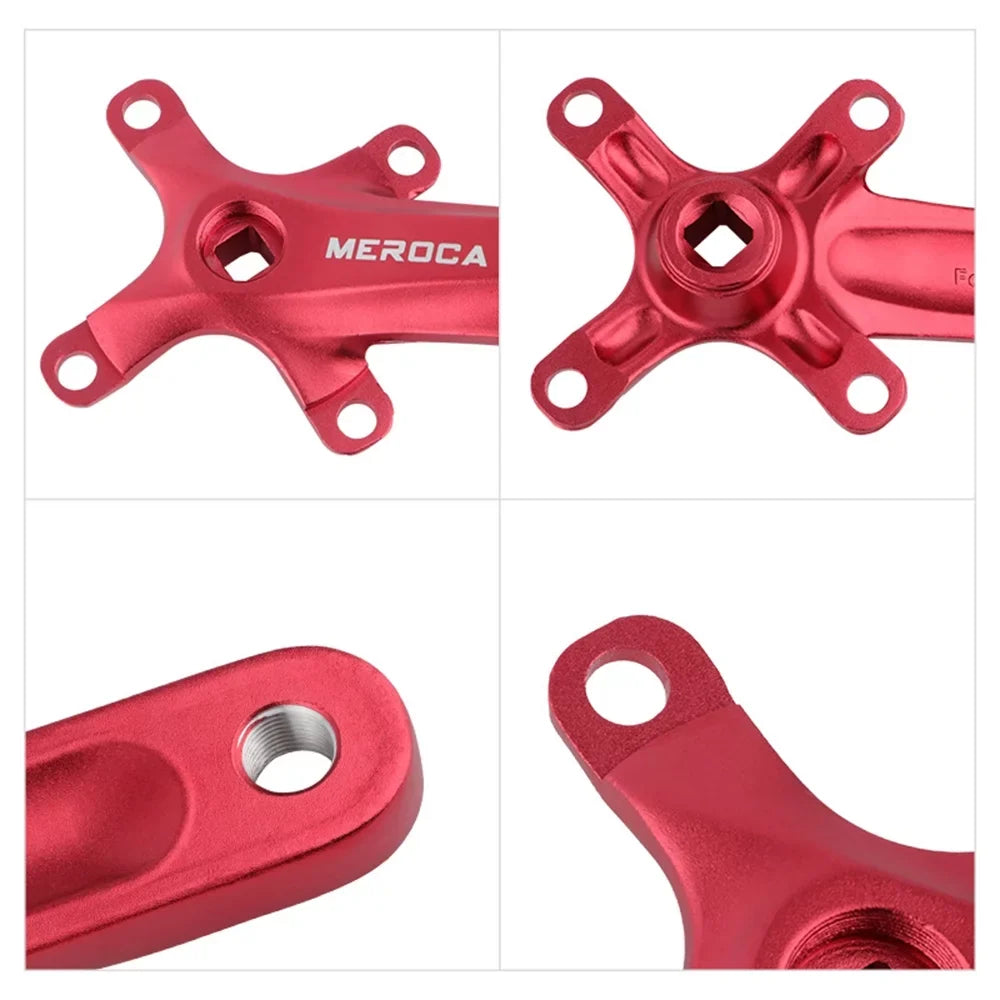 MEROCA Bike Crankset, 170MM 104 BCD Aluminum Alloy - Single Crank Ring Set for 8/9/10/11 Speed - Optimal for Mountain Biking Enthusiasts