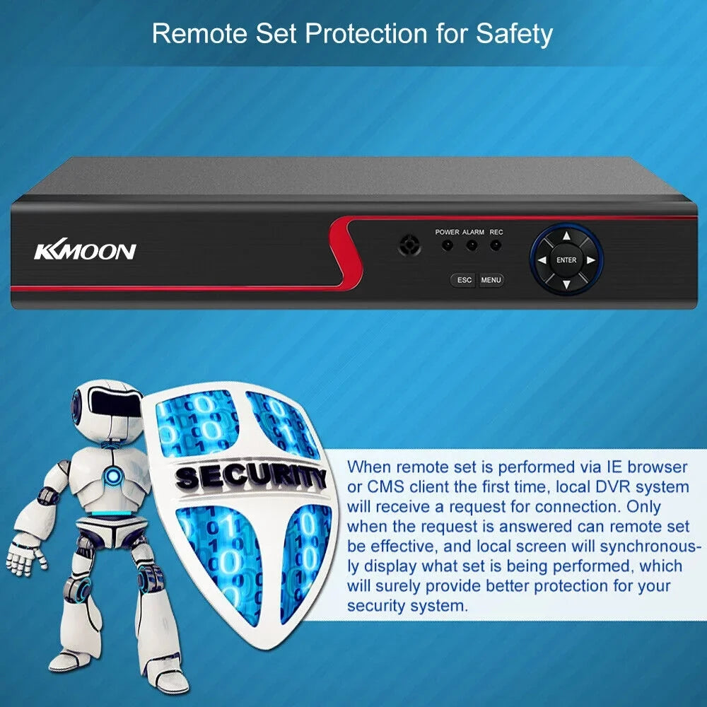 KKmoon Digital Video Recorder, Full HD 1080P 8CH DVR CCTV Recorder with Remote Phone Monitoring