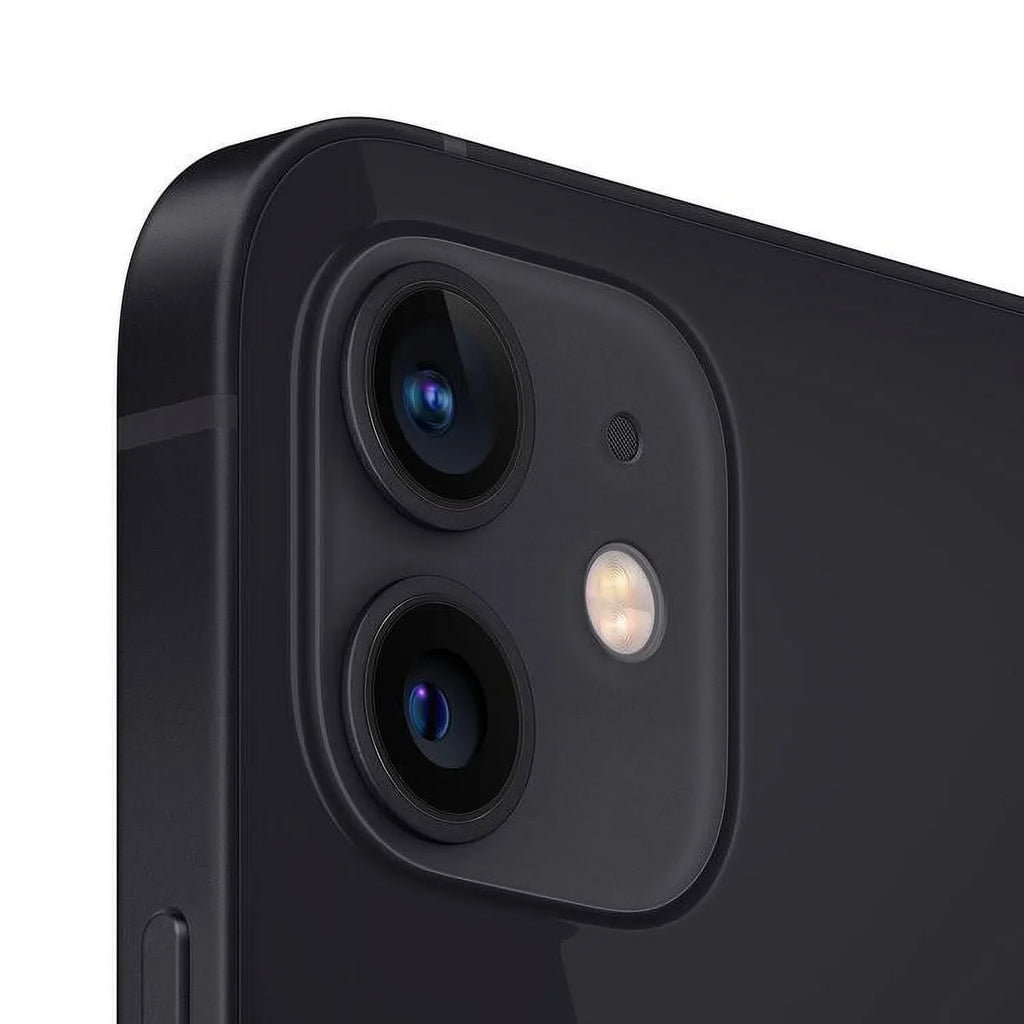Restored Apple iPhone 12 A2172 (Fully Unlocked) 64GB Black w/ Pre-Installed Tempered Glass (Refurbished)