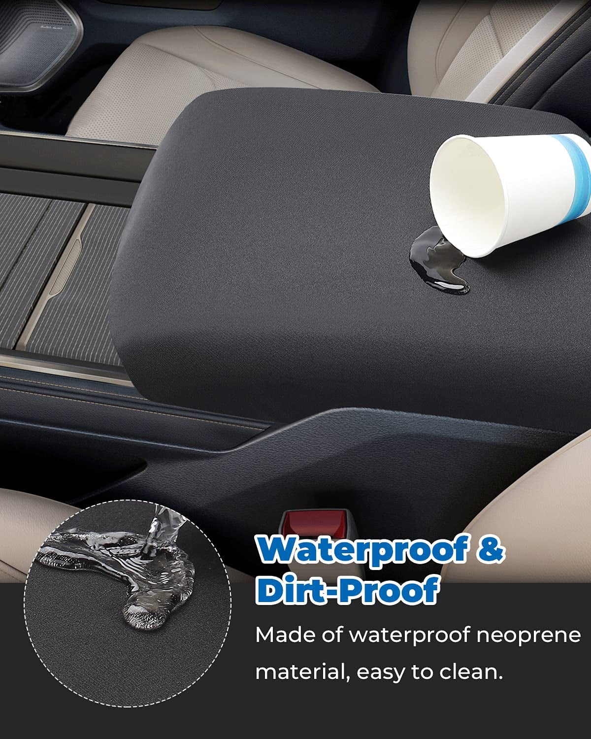 ISSYAUTO Center Console Protection Fitting with 2013-2022 2023 Ram 1500 2500 3500 Console Armrest Coating Protector