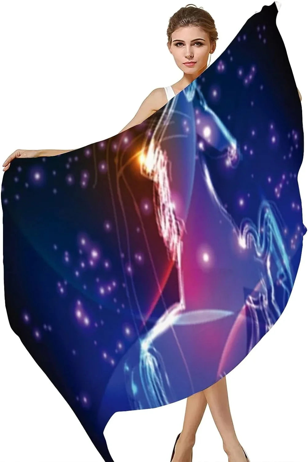Hyjoy Horse Made Of Light Collection Long Silk Neck Scarf Lightweight Shawl Wrap Scarves for Women Girls