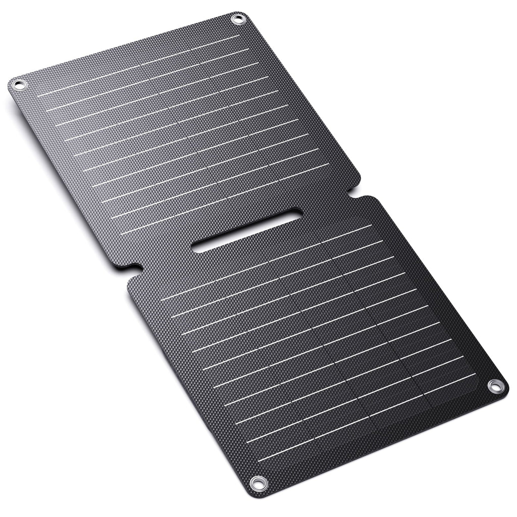 BigBlue 10W ETFE Solar Panel Charger with USB-A and USB-C, SolarPowa 10 Portable Solar Phone Charger with Kickstand for Camping, IP65 Waterproof, Fitting with iPhone 14/X/8, Tablet, Samsung, LG, et