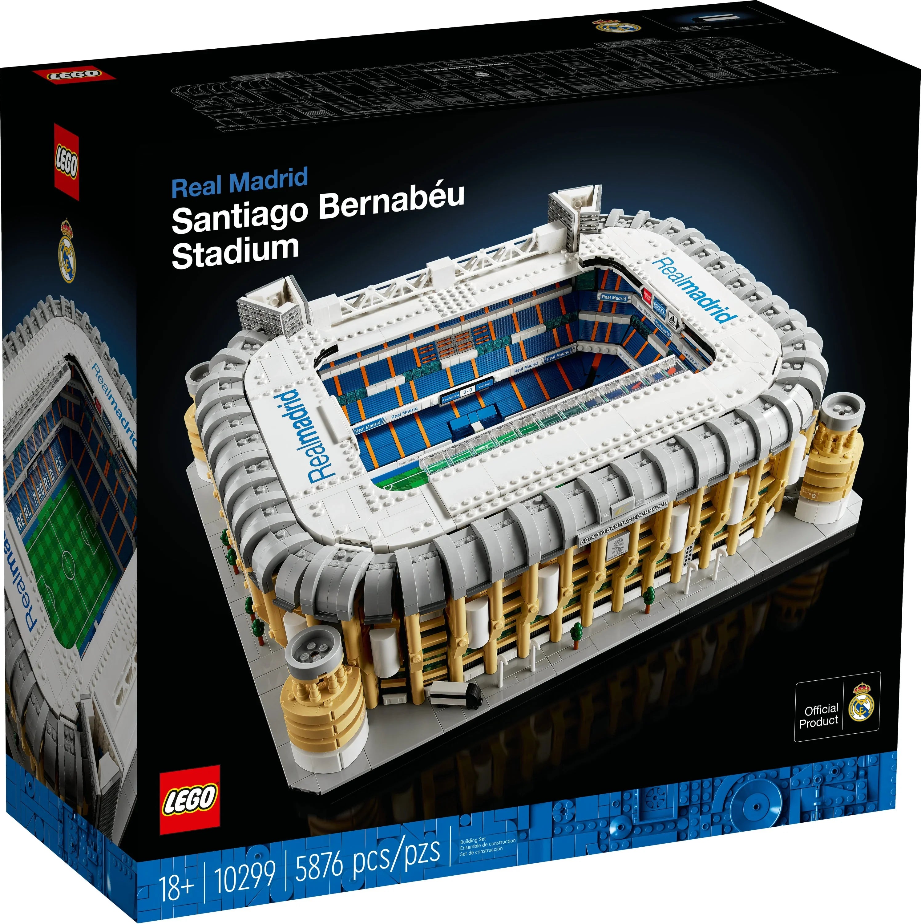 LEGO Icons Real Madrid Santiago Bernabéu Stadium 10299 Building Set - Soccer Field and Model Building Kit for Adults, Home and Office Collectible Decor Piece, Excellent Gift Idea for Sports Fans
