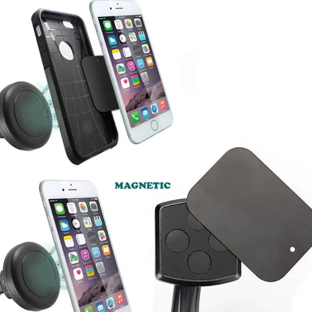 Premium Magnetic Car Mount Dash Windshield Holder Window Rotating Dock Stand Strong Grip Adjustable Suction NYQ for Samsung Galaxy J7 Perx V (2017), Mega 2 Note 2 On5 Prevail LTE S4, S5 Active, Mini