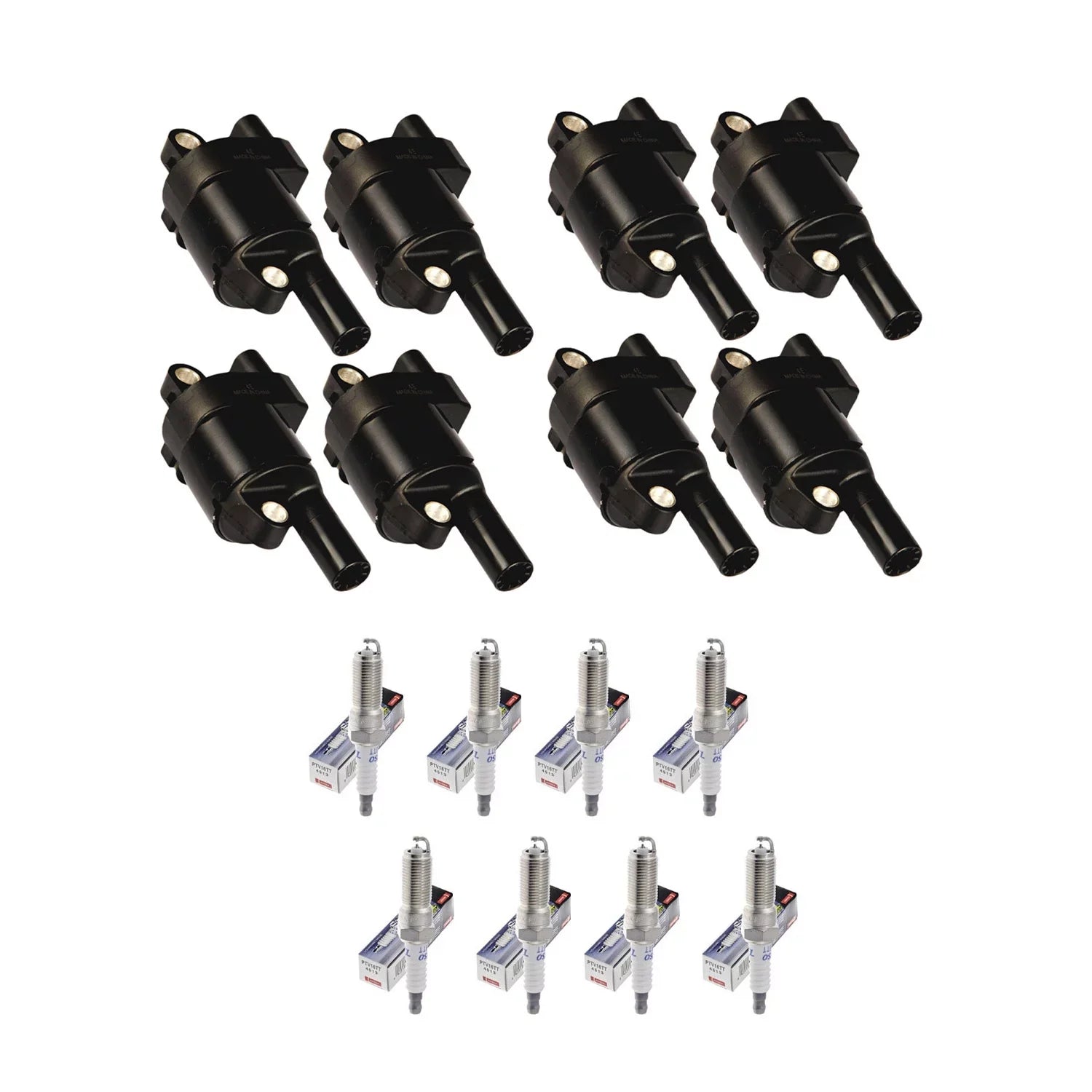 Set of 8 ISA Ignition Coils and Denso Spark Plugs Matching with Chevrolet Suburban Camaro Tahoe UF414 Fits select: 2015-2018 CHEVROLET SILVERADO K1500 LT, 2014 CHEVROLET SILVERADO K1500