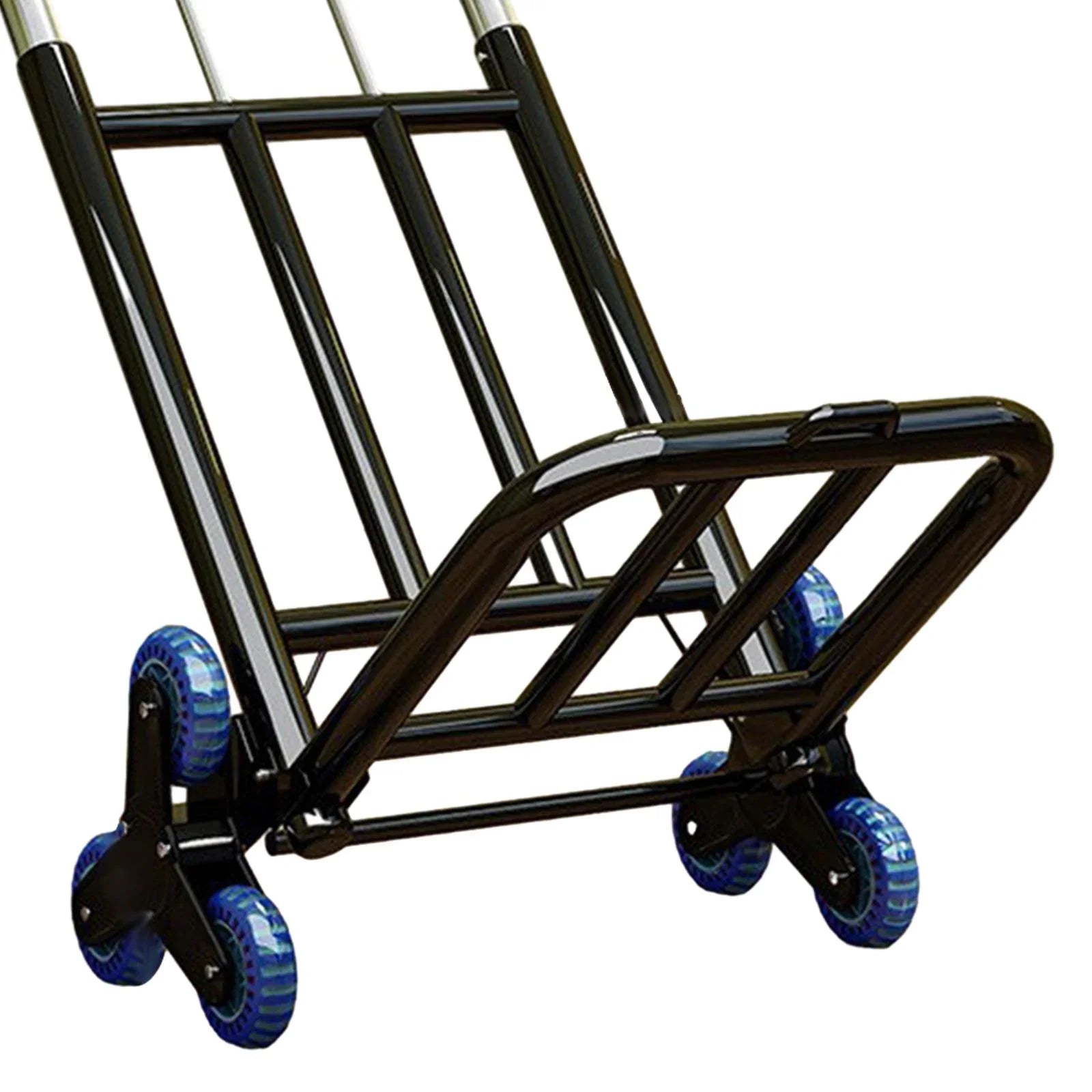 Foldable Hand Trolley Adjustable Handle Portable Adjustable Luggage Handcart for 28mm Diameter