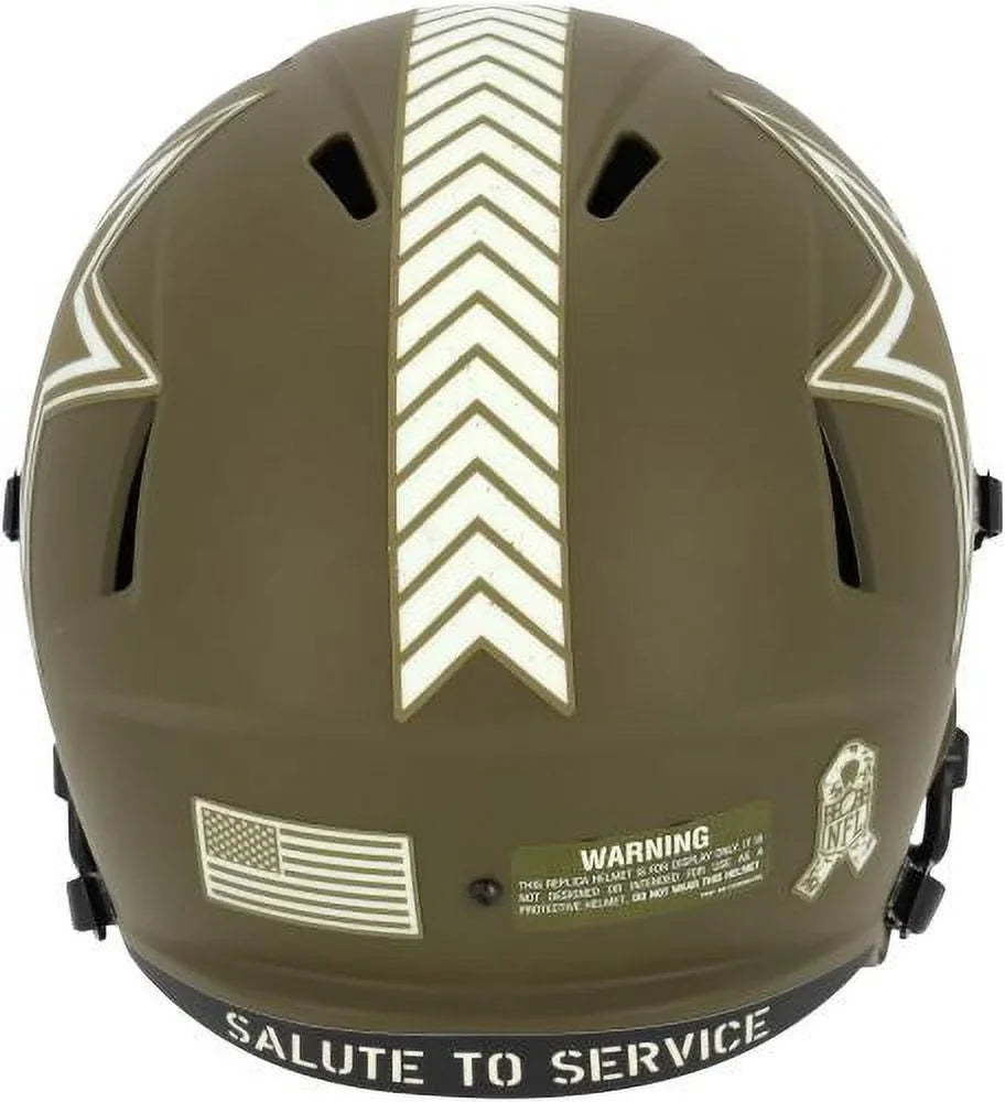 Micah Parsons Dallas Cowboys Autographed Riddell 2022 Salute To Service Speed Replica Helmet - Fanatics Authentic Certified